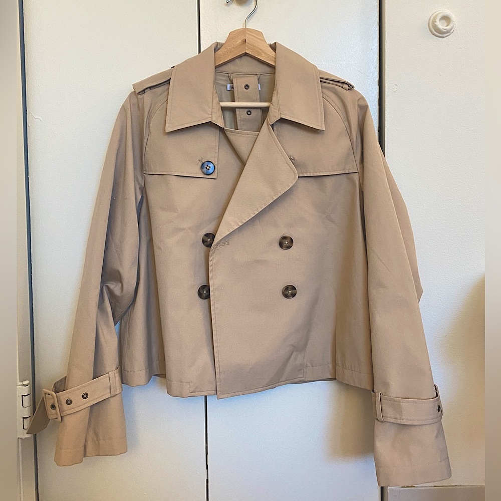 (NEW) Reformation Lafayette Jacket double-breasted trench coat
